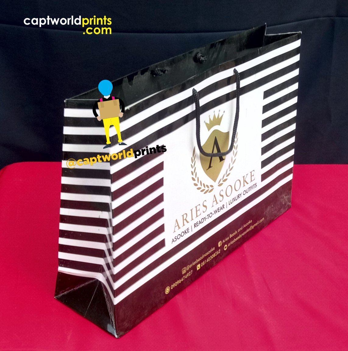 CaptworldPrints's tweet image. We print quality paper bags.
#packingbags Amaechi #dontleavemechallenge