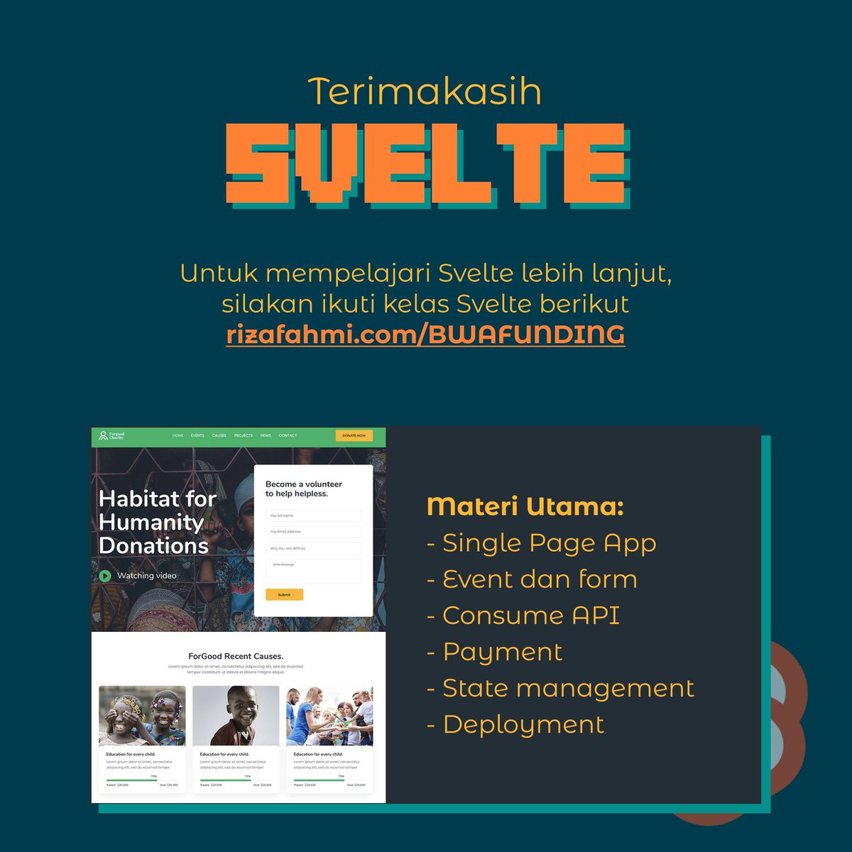 rizafahmi22's tweet image. Setiap komponen #sveltejs memiliki siklus hidupnya masing-masing. Yang paling umum digunakan asalah onMount() yang biasa digunakan untuk mengambil data dari API misalnya.
#sveltips #webframework #webdevelopment #javascript