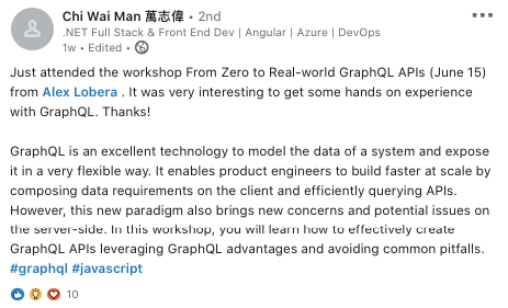 reactgqlacademy's tweet photo. We're always flattered to see this kind of posts 🙌
@alex_lobera
#graphL #workshop #API https://t.co/gyx6honGYi