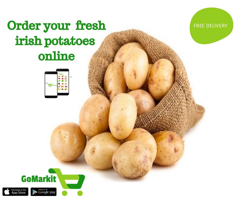 We offer you fresh and locally produce Irish potatoes on GoMarkit App. Get the App onelink.to/5zx3gd and shop for a varieties locally produces farm products. #stayHome #staySafe #freetown #farmersmarket #sierraLeone #onlineshopping