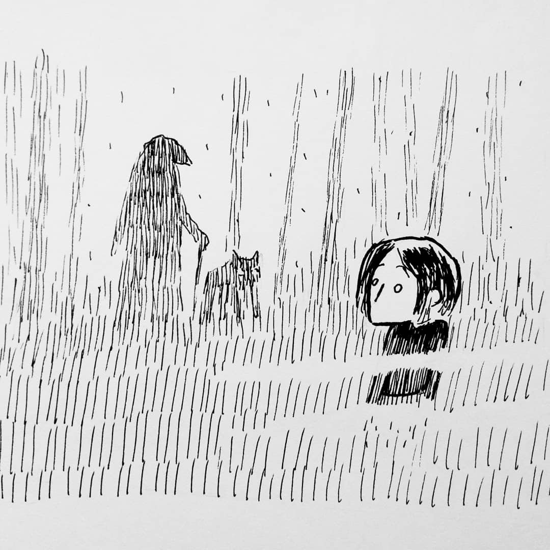 manchado_luis's tweet photo. Innumerables veces me imaginé a la monja ciega y a su perra avanzar a tientas golpeando el bastón contra el suelo.
#illustration #art #artist #sketchbook #sketch #blackandwithe #ink #characterdesign #characterconcept #bycomb #luismanchado #comic #graphicnovel https://t.co/ojhhxRThKB