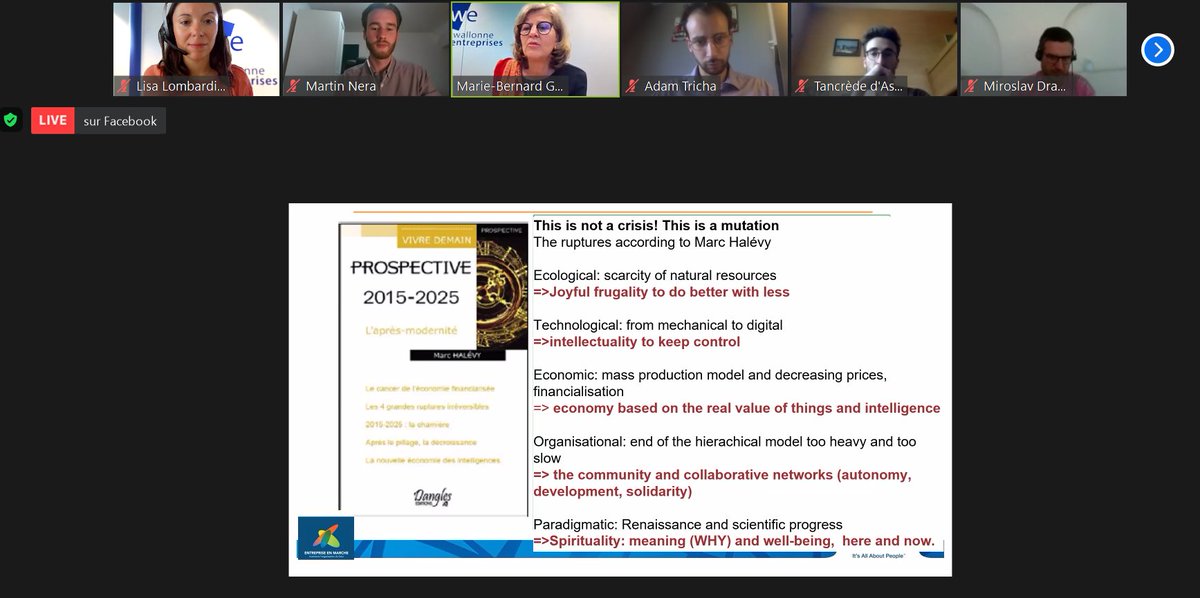 We're talking about Self Governed Entreprises : a community, solidarity and collaborative management system with our steering committee member Marie-Bernard Guillaume <a href="/MercuriUrval_Fr/">Mercuri Urval Executive Search & Talent Management</a> 
Join us now! 
facebook.com/watchparty/148…
#futureofwork #BrusselsShapers