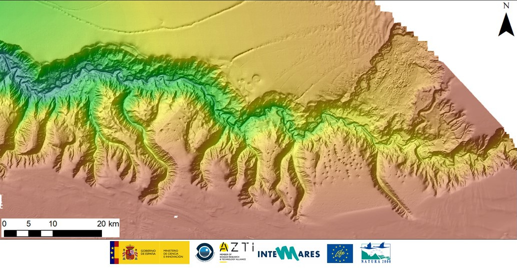 IbonGalparsoro's tweet photo. Those days we are running a survey in CapBreton canyon (SE #BayofBiscay) for the identification and characterisation of habitats of EU Community Interest (#RN2000)
The canyon runs E-W direction parallel to the Basque Country coastline and reaches 3800 m depth #INTEMARESCAPBRETON https://t.co/n2G1O9C9m1
