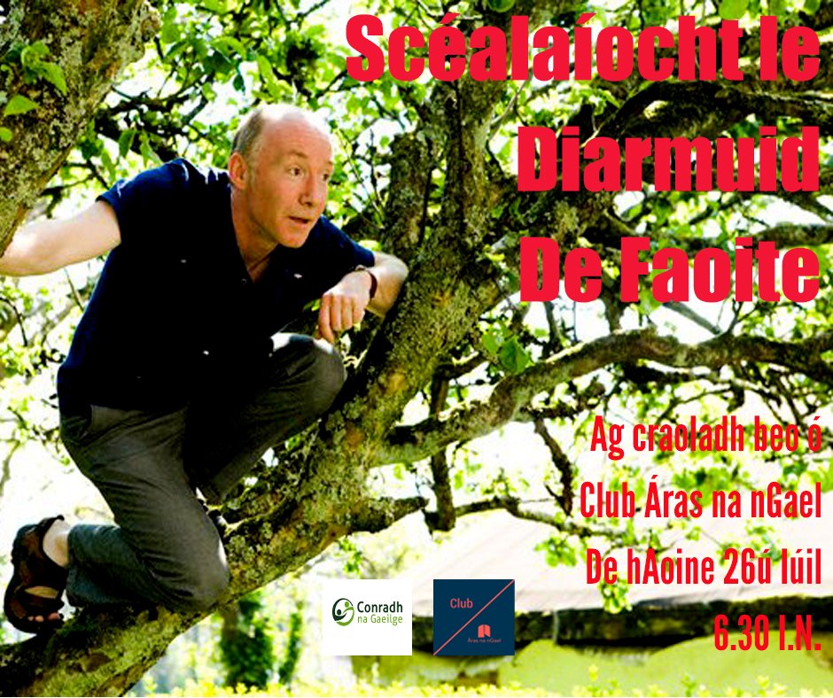 Oíche scéalaíochta le Diarmuid De Faoite á chraoladh beo ón ár leathnach Facebook tráthnóna amárach óna 6.30 😁

<a href="/Fhlannchadha/">Peadar Mac Fhlanncha</a> <a href="/arasnangael/">Áras na nGael</a> <a href="/tuairiscnuacht/">Tuairisc</a> <a href="/GaillimhGaeilge/">Gaillimh le Gaeilge</a> <a href="/GnaG_CLG/">Gaeil na Gaillimhe</a> <a href="/CnaG/">Conradh na Gaeilge ⭕️</a> @diarmuid