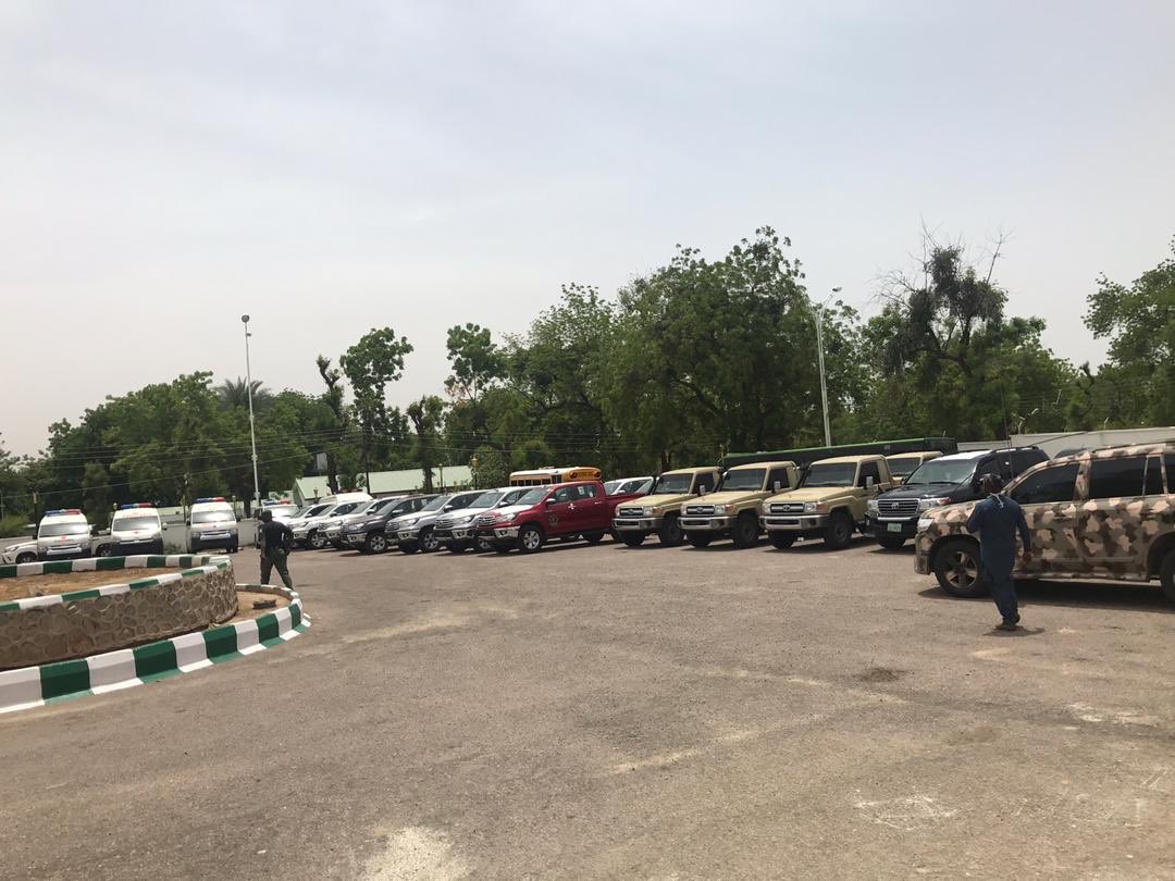 anonAUNTY's tweet photo. Happening Now:

The Commission is officially launching and handing over Operational Security Vehicles to the Nigerian Armed Forces and Ambulances to Federal Medical Institution's and Centers in the Northeast Region. https://t.co/mnNEbAyX8C