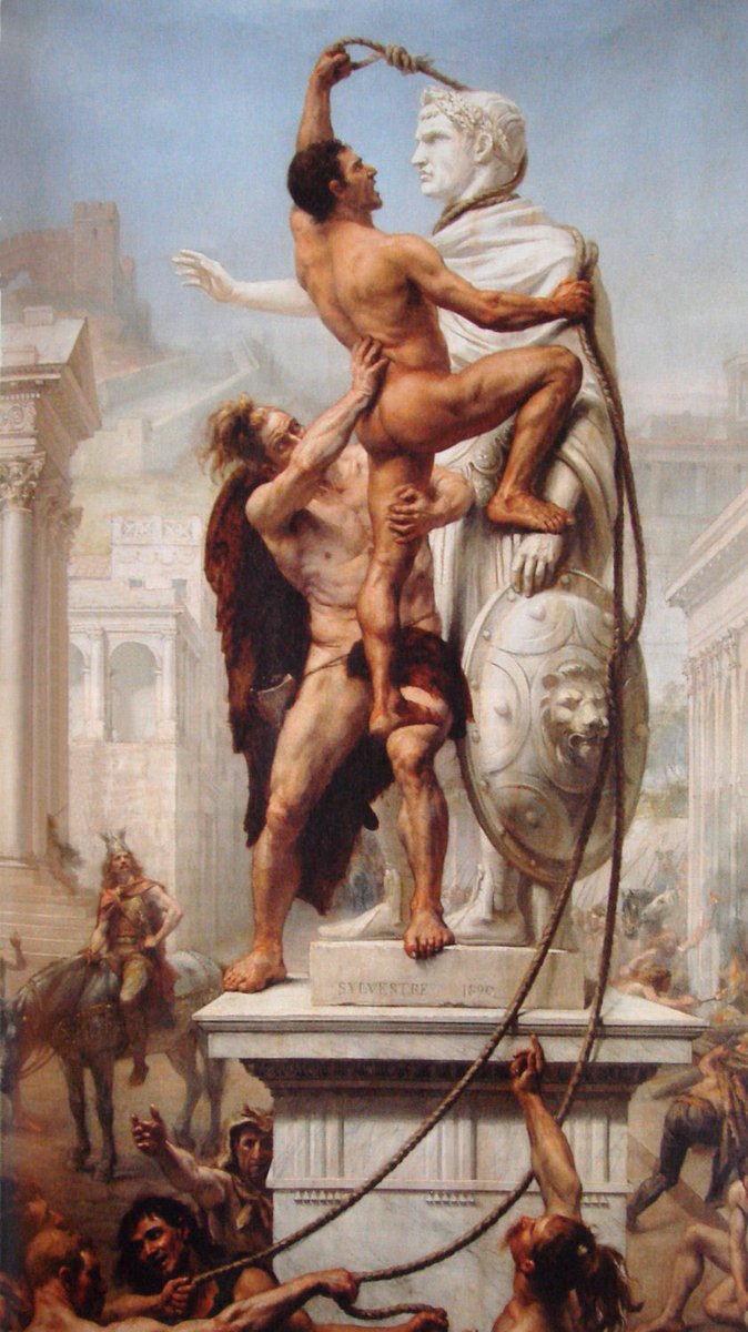 WhoresofYore's tweet photo. “The Sack of Rome in 410 by the Vandals” (1890), by Joseph-Noël Sylvestre  (1847–1926) https://t.co/1kDG4dgOjh