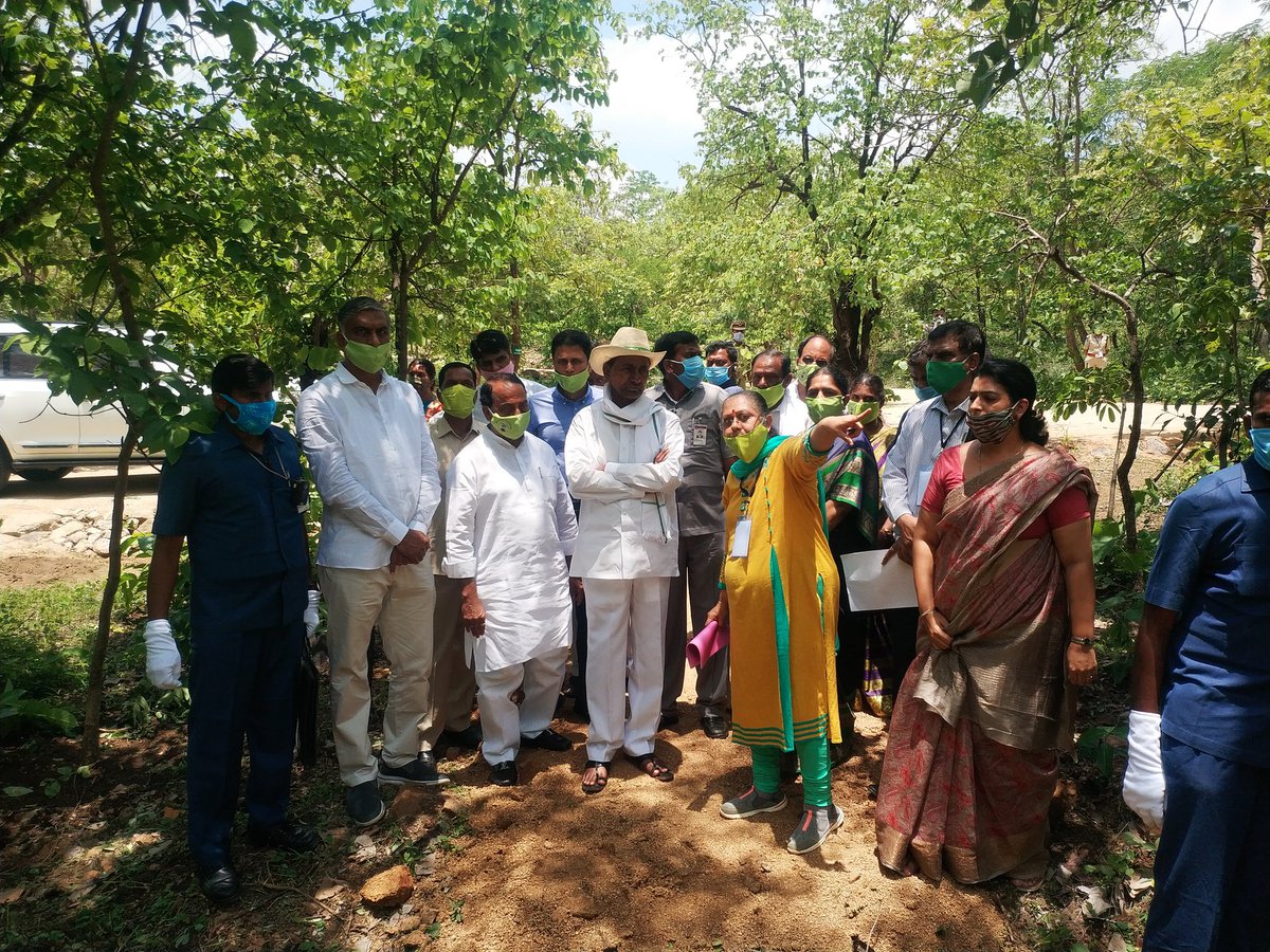 Chief Minister Sri K Chandrashekar Rao launched the sixth phase of <a href="/HarithaHaram/">Telangana Forest Dept.</a> programme by planting a Black Plum (Neredu) sapling in the Narsapur forest area in Medak district.

The CM inaugurated the Narsapur Urban Forest Park which was developed in 636 acres. 
<a href="/TelanganaCMO/">Telangana CMO</a>