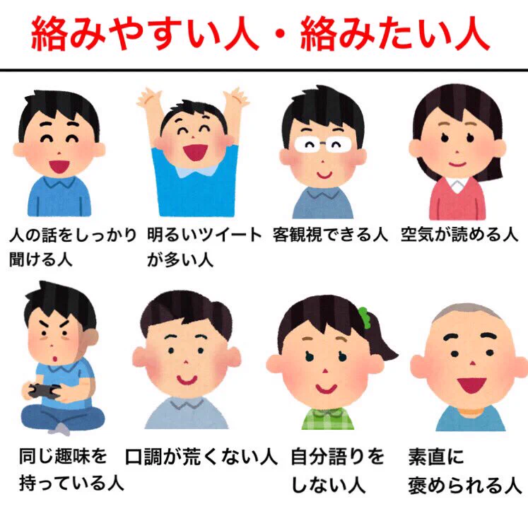 実生活でも同じ？Twitterで絡みやすい人と絡みにくい人まとめwww