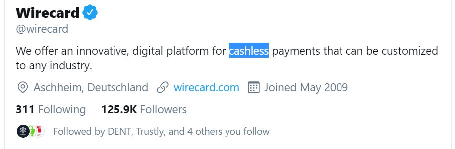 CarlHasselskog's tweet image. I guess the &quot;cashless&quot; part was quite literal. #wirecard