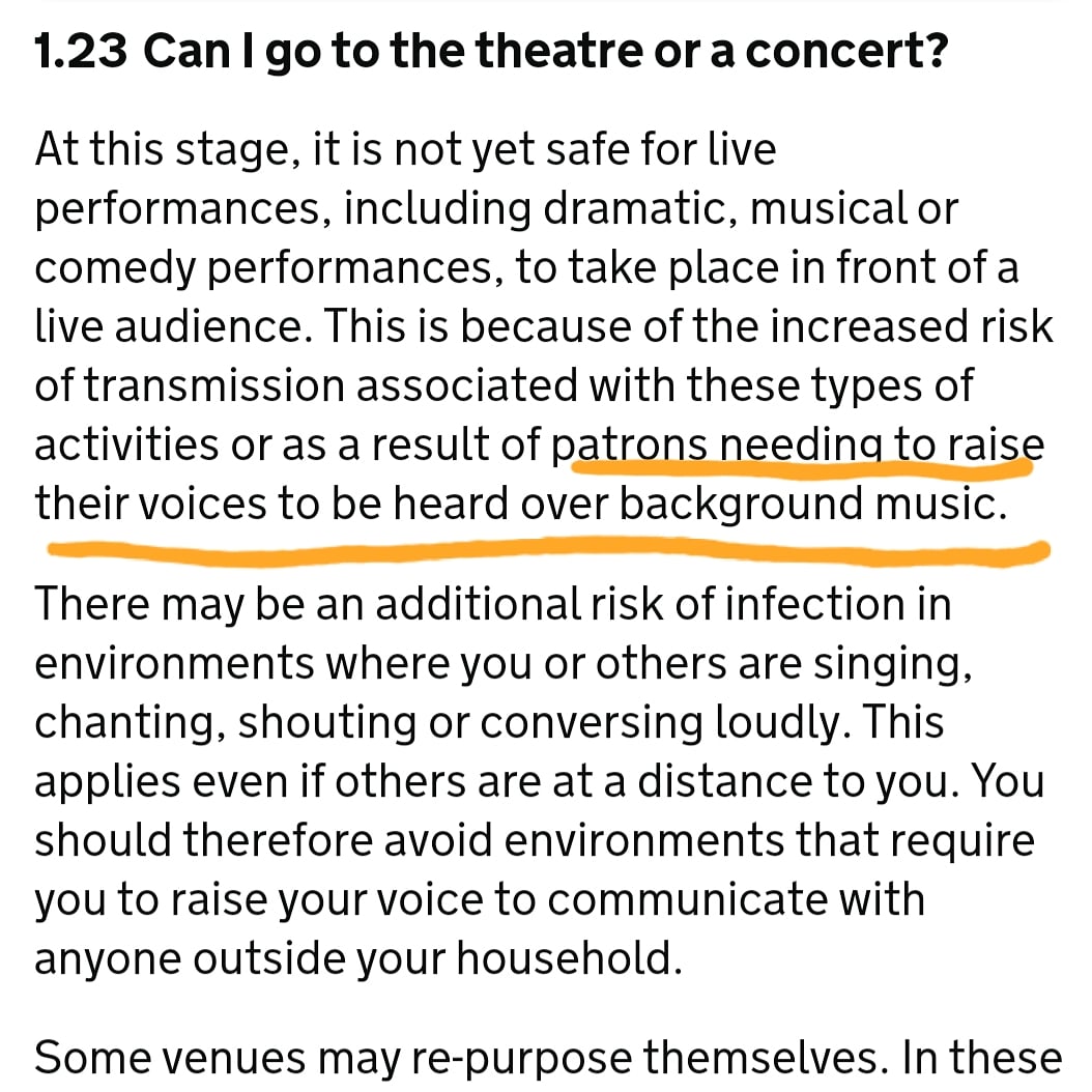 Wait, so if everyone who comes to a concert to chat with their mates stays at home we should be fine right?
#musicians #livemusic #lockdownuk #lockdown #COVID19 #coronavirus #UKGovernment #concerts
