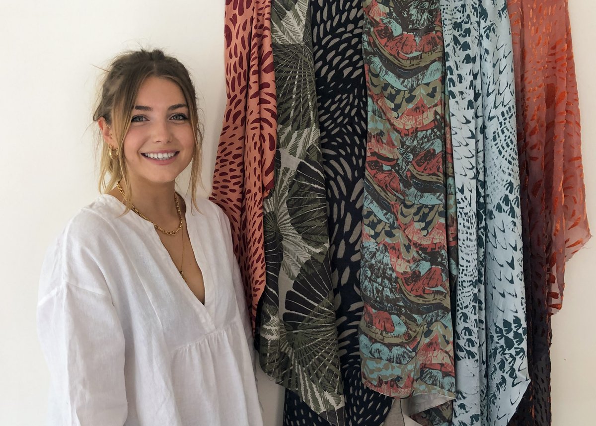 We are delighted to announce that Lydia Kretowicz is the winner of the 2020 Robin and #LucienneDay Foundation Prize for #Textiles at Arts University Bournemouth 
<a href="/inspiredAUB/">Arts University Bournemouth | AUB</a>! Under lockdown, her lovely collection of printed textiles was presented and judged online.