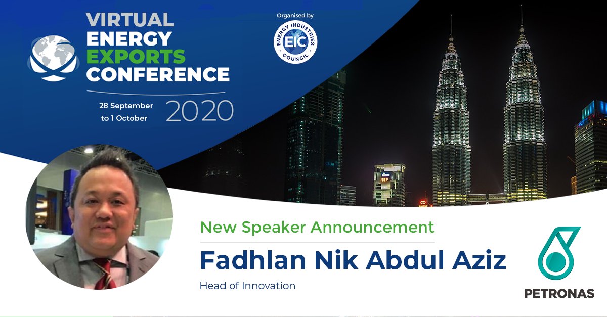 We’re pleased to announce new speaker of the Virtual Energy Exports Conference, Fadhlan Nik Abdul Aziz, Head of Innovation at <a href="/Petronas/">PETRONAS</a>,  joining us this September. Attend #EEC2020 to hear about the business opportunities for UK supply chain in Asia: bit.ly/380CknL