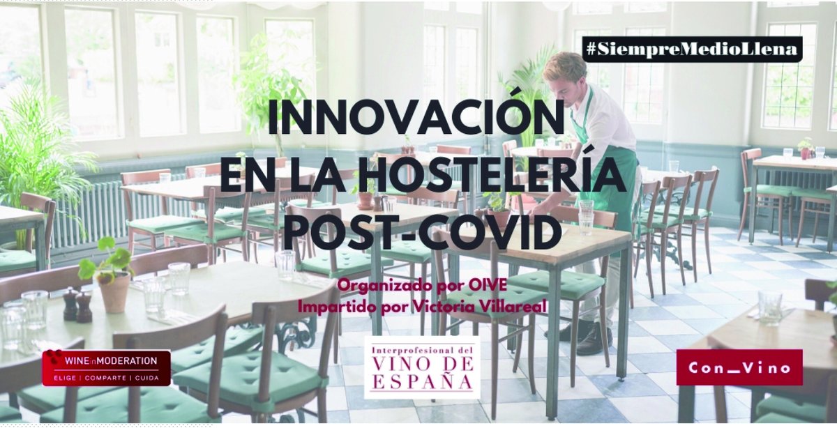 InterVinoEs's tweet photo. La Interprofesional del Vino de España #OIVE amplía su plan de formación online dirigido al sector de la #Hostelería. 🍷🍽️El primero de los cursos programados se centrará especialmente en la nueva realidad post #COVID19 #FormacionOIVE #SiempreMedioLLena
▶️https://t.co/Sp2J6UFNzX https://t.co/IBZozOLyRZ