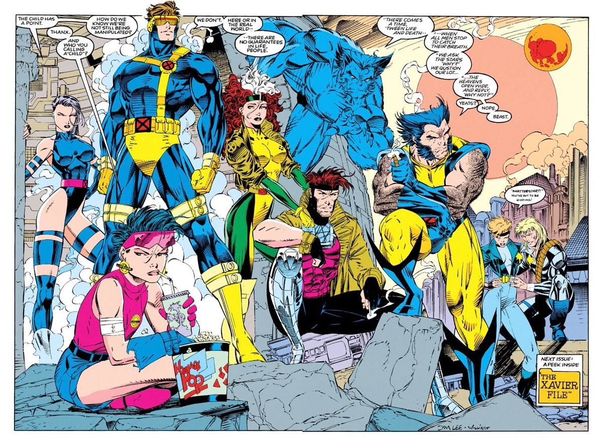 Furthermore, the epic bodies we see need not be realistic at all, but metaphorical – what Scott McCloud terms “non-iconic abstraction” – thereby adding a mythic connotation to the superhero story, one that, quite frankly, works very well with the genre’s roots. 6/8