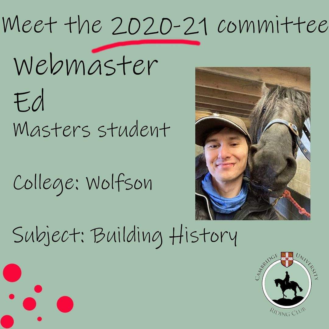 Ed is our new webmaster for next year!