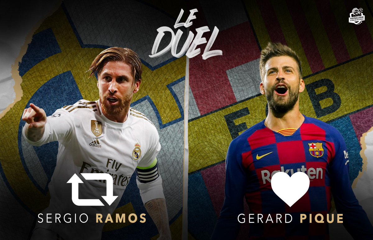 Footballogue's tweet photo. [#LaLiga🇪🇸] Alors, qui est le meilleur en ce moment ? 😉

🔄 RT pour Ramos
❤ FAV pour Piqué https://t.co/WbZThfefCL