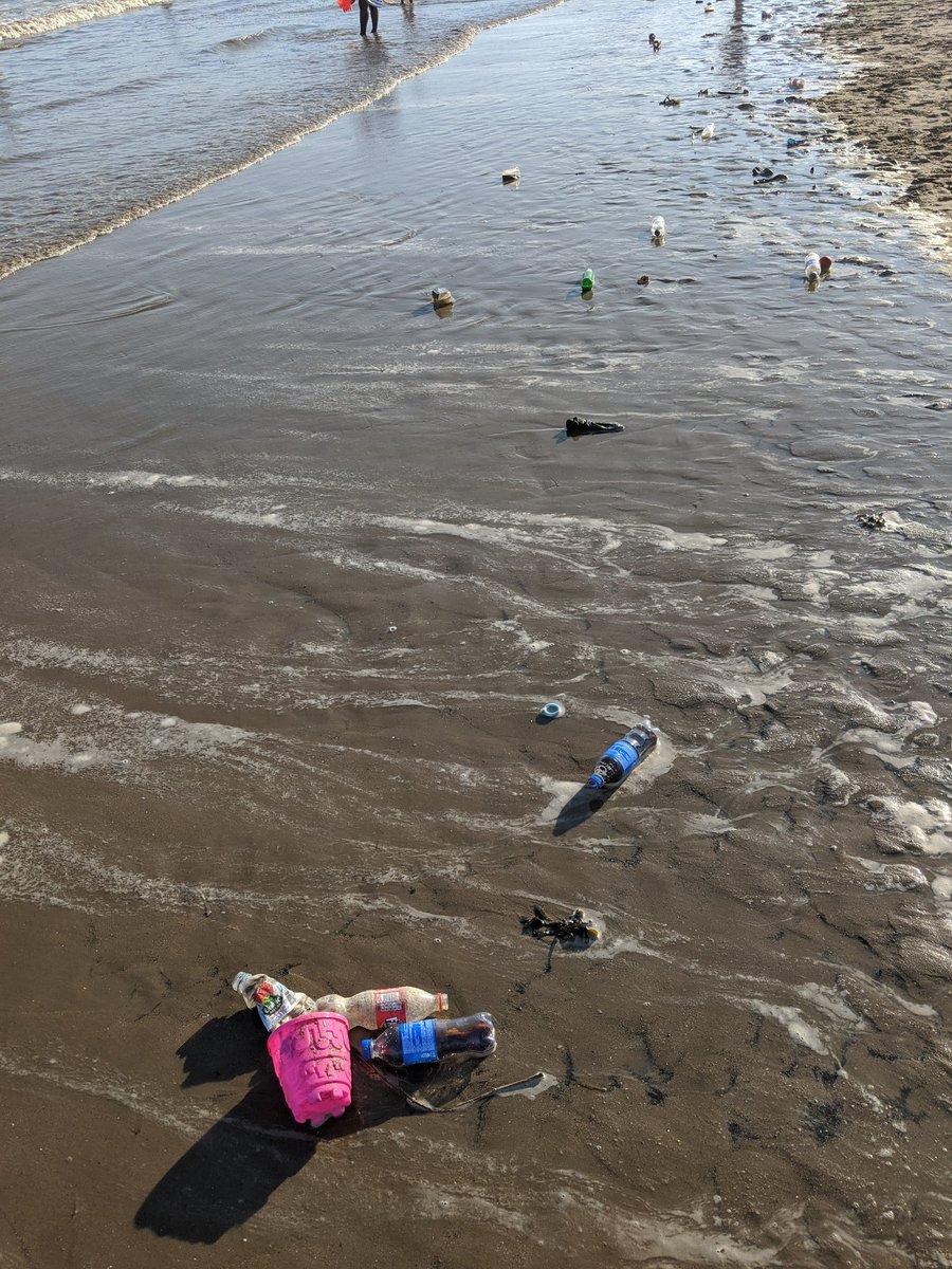 jon_jones90's tweet photo. @samarchitects Same in Barry yesterday - incredibly depressing seeing this line of rubbish along the shoreline. Just how hard is it to take a few bottles with you to a bin?! https://t.co/sQJVREdFk7