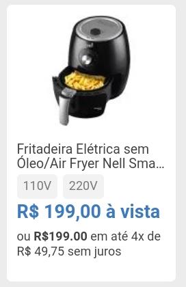 SellsTechno's tweet photo. #parceiromagalu #fritadeira #airflyer #semóleo #elétrico
🔥 Fritadeira Elétrica sem óleo (air flyer) por apenas R$199,00 à vista 💥Tá esperando oque 🤔? Não perca essa oportunidade e venha ter uma vida mais saudável também 🏃‍♂️🤩
👉Acesse a loja OnCart:🛒https://t.co/Iwzera5oN6 https://t.co/QFgX9Nsz0x