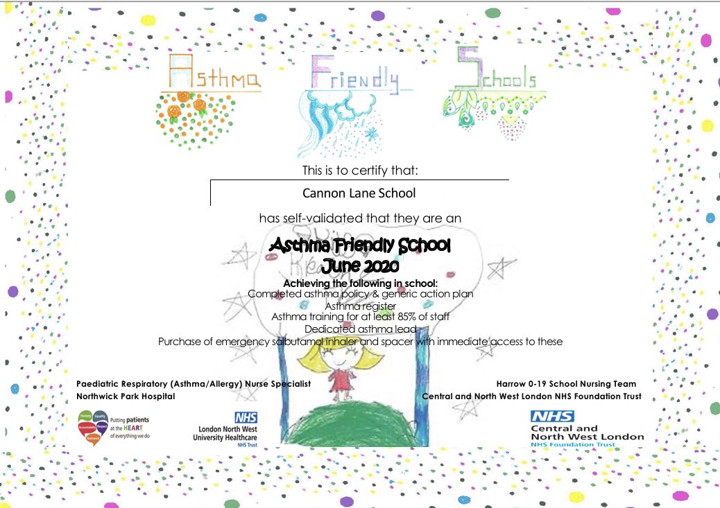 Vicky Egan (@vixegan) on Twitter photo I am very pleased to present <a href="/CLPrimary/">Cannon Lane Primary School</a> with Asthma Friendly status! Well done Cannon Lane for making sure children with Asthma are safe πππ» #harrow0to19 #asthmafriendly #asthma I am very pleased to present <a href="/CLPrimary/">Cannon Lane Primary School</a> with Asthma Friendly status! Well done Cannon Lane for making sure children with Asthma are safe πππ» #harrow0to19 #asthmafriendly #asthma