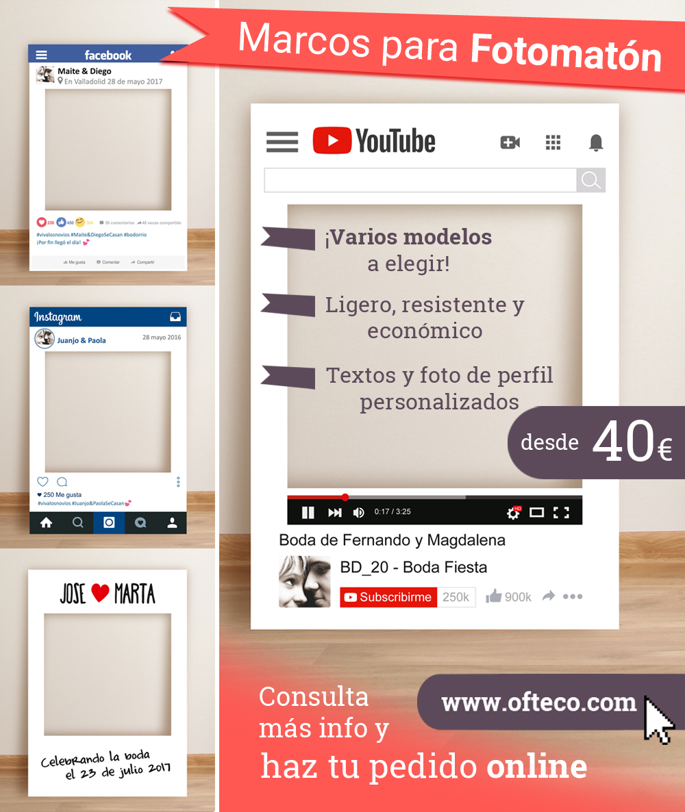 ofteco's tweet photo. ¿Boda? ¿Bautizo? ¿Comunión?

https://t.co/YRsDVylXfF

¡Echa un ojo en nuestra web a los marcos para fotomatón que hemos preparado!

#facebook  #instagram #youtube  #redessociales #boda #bautizo #comunión  #nuevanormalidad 

😎🤩🥳 https://t.co/bnXZmjMpxF