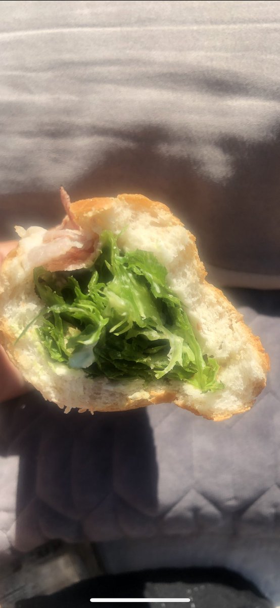 lisara_x's tweet photo. Eeerrrrmmmm @GreggsOfficial I thought I purchased a chicken baguette... turned out to be mainly lettuce. 🤬 https://t.co/T8GS8QZ4wH