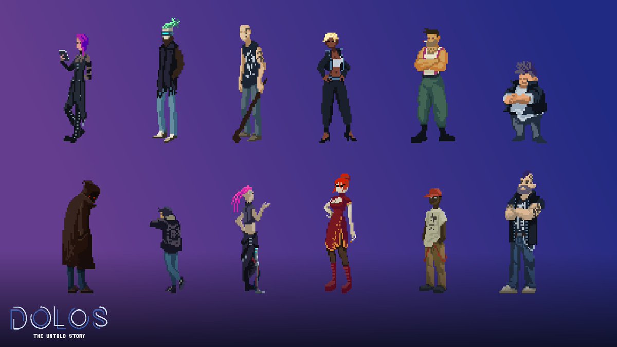 Here are some character sprites that you will meet throughout the game. Some of them are very friendly, some of them are not. Be careful who you choose to be friends with.

#pixelart #indiedev #indiegame #gamedev #digitalart  #character #character #games #gameart #indiegames #2D