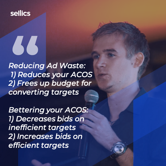 Sellics_AMZ's tweet photo. Ad Waste: Loosely defined as targets that accumulate clicks with no sales, therefore making them unprofitable and wasteful. 
#adwaste #advertising #amazon #sellers #brands #acos https://t.co/KsYQkQoYDe