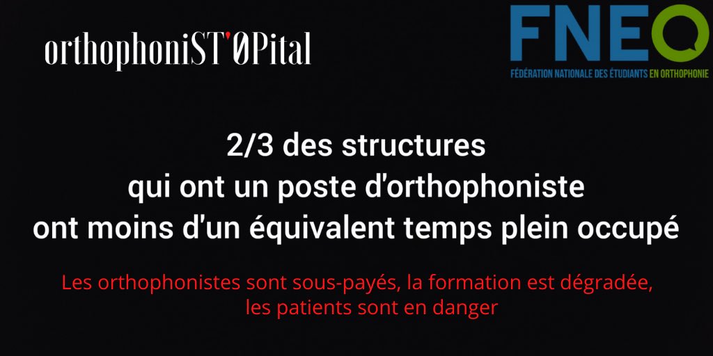 La_FNEO's tweet photo. 🔺Campagne de sensibilisation à l’orthophonie🔺
#OrthophoniSTOPital 
A travers nos vidéos, découvrez les témoignages d’orthophonistes salariés racontant les conditions précaires de l’exercice en salariat 
🔗 https://t.co/F6XK2OKJSN
*Données issues du Projet d’Appel aux Structures https://t.co/Y9gCb6O2tx