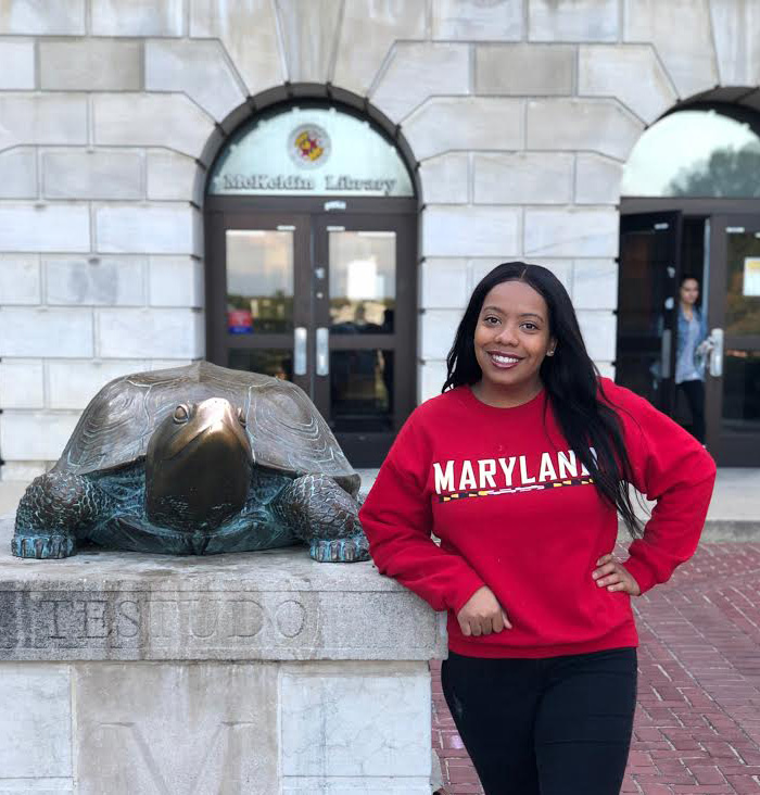 Incredible! #UMD senior, Saba Tshibaka, created FacemaskDC.com, a website map and directory that connects people needing masks with small businesses. She has sold more than 400 of her own masks and donated batches to restaurants go.umd.edu/5cE