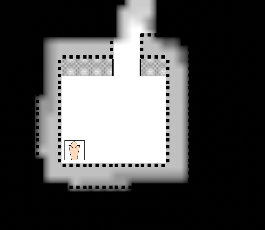 First milestone was simple:
1. Player spawns in one room.
2. Moves to another room.
3. Finds object and clicks on it.
4. WIN!

It required some homework to be done, but hey it's the simplest #roguelike game you can play, but more important to build on this foundation.
#unity3d