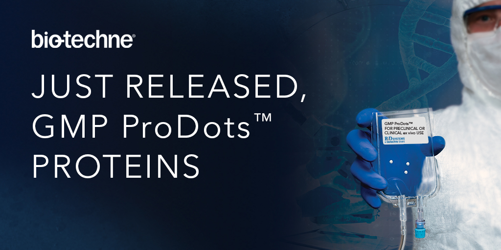 biotechne's tweet image. GMP ProDots™ Proteins address a critical need to precisely dose and safely add essential proteins to therapeutic cell cultures. bit.ly/2YvjJMa #cgt #cellgenetherapy