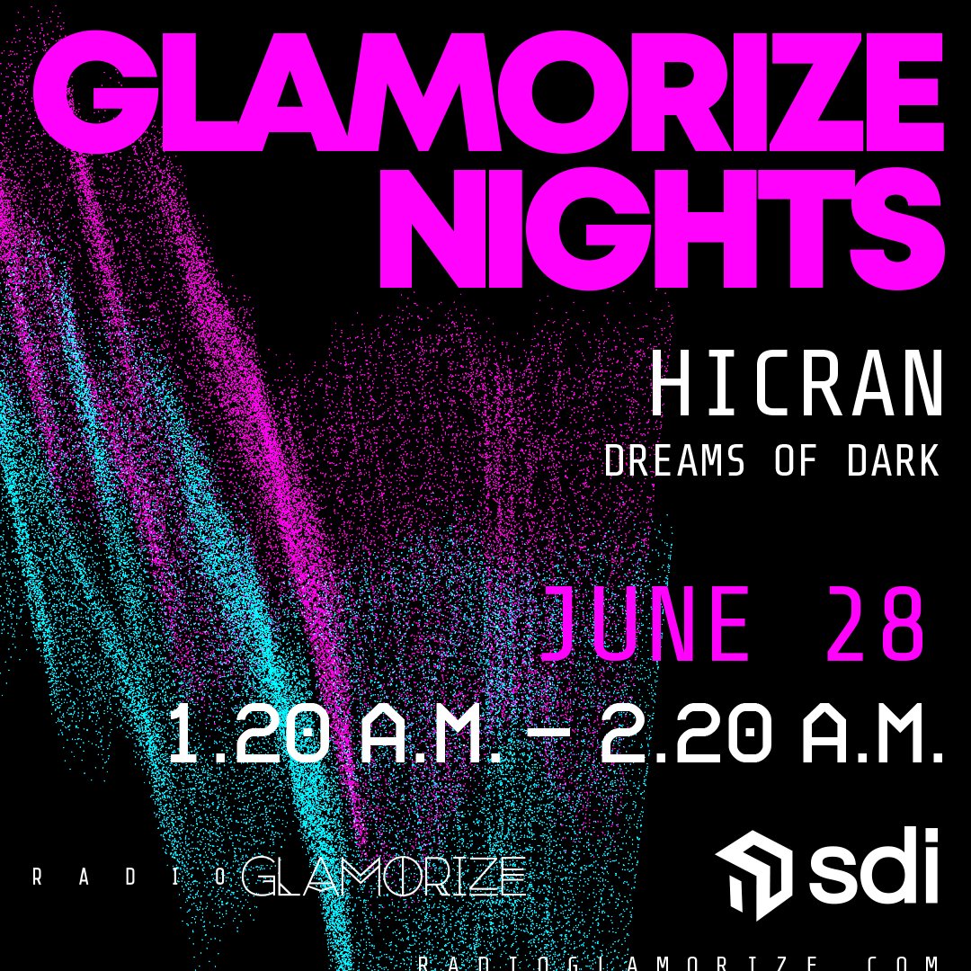 Hicran will be the guest of radioglamorize.com on Sunday, June 28, 2020 at 01.20 a.m. with her "Dreams of Dark" DJ-Set.