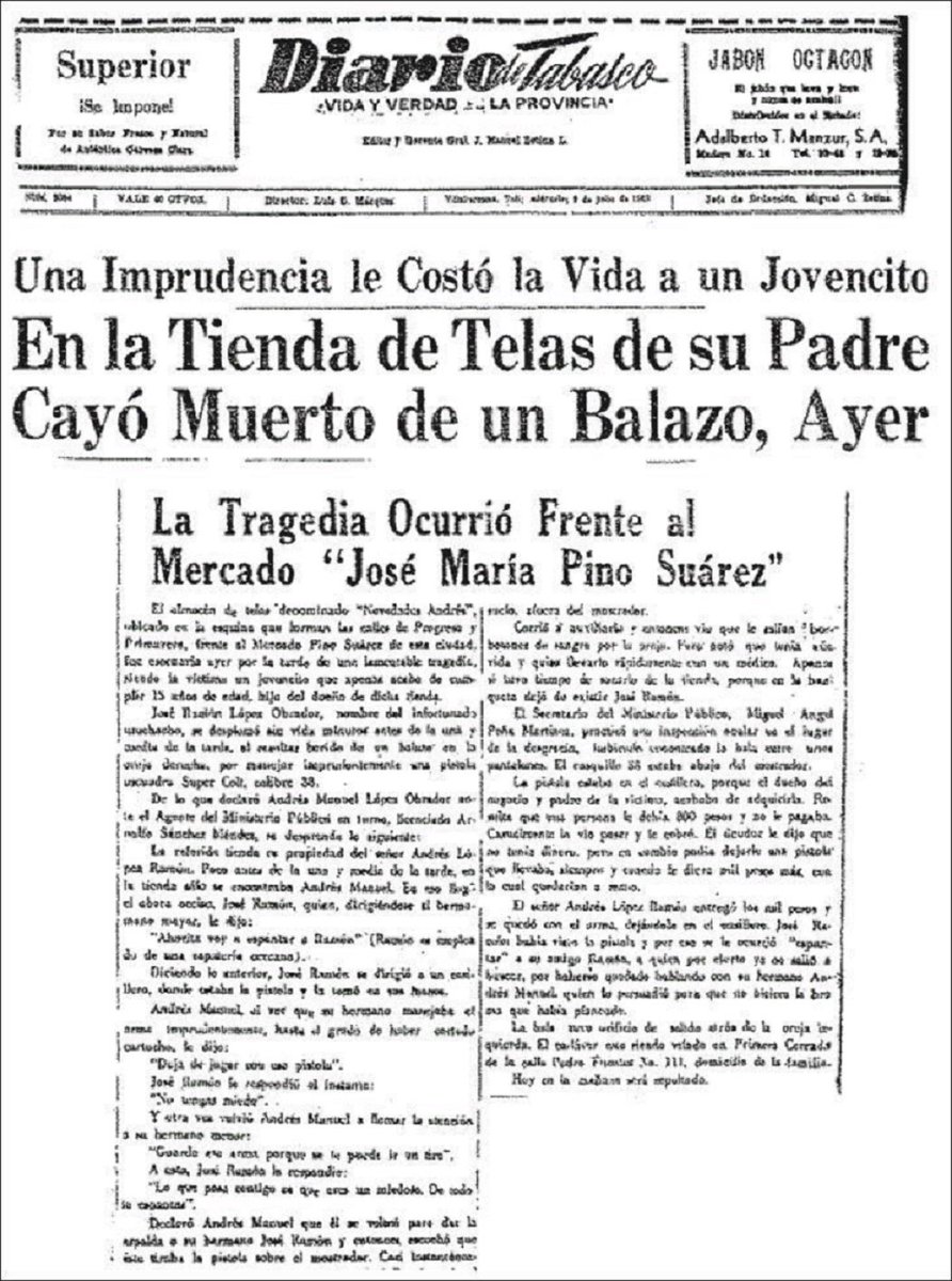 Tio_Mocos's tweet photo. @Gabrielperezval Q bonitos son los periódicos antiguos. Como este que nos recuerda como AMLO mató a su hermano https://t.co/gQWvJuqK4M