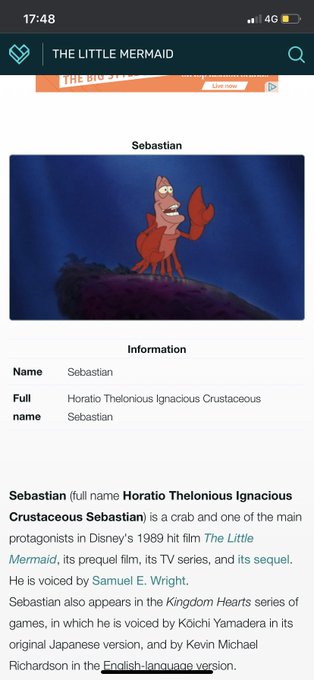 &ldquo;Sebastian the crab&rdquo;  is a dead giveaway https://t.co/24a9ticMIO<a href="/tag/yorkshire"class="tags"><span>#yorkshire</span></a><a href="/tag/leeds"class="tags"><span>#leeds</span></a><a href="/tag/yorkshirecricket"class="tags"><span>#yorkshirecricket</span></a>