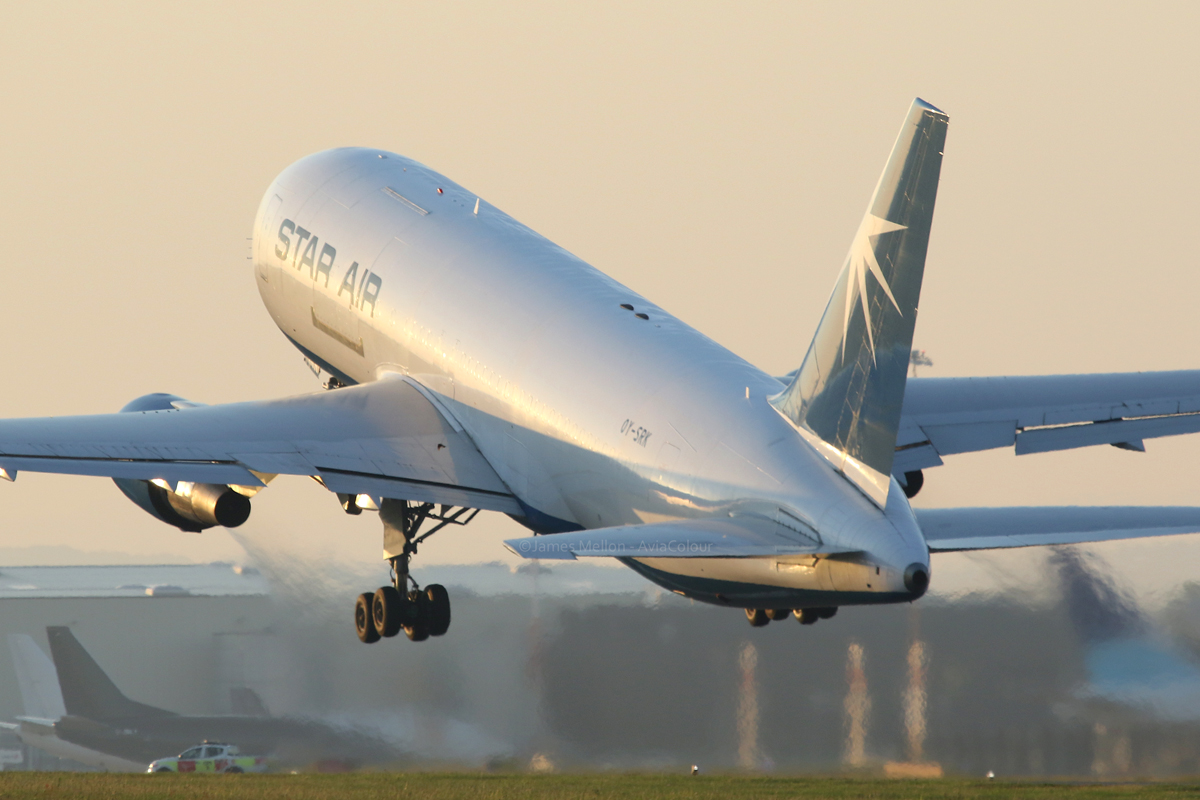 James Mellon (@aviacolour) on Twitter photo A very early visit to <a href="/EMA_Airport/">East Midlands Airport</a> this morning, to catch some of the #cargo movements while the sun rose. Aircraft from <a href="/ASLAirlines/">ASL Airlines</a> <a href="/dhlexpressuk/">DHL Express UK</a> <a href="/westatlanticab/">West Atlantic AB</a> and Star Air. Notice the church at Breedon on the Hill, in the background of two of the shots. #AvGeek A very early visit to <a href="/EMA_Airport/">East Midlands Airport</a> this morning, to catch some of the #cargo movements while the sun rose. Aircraft from <a href="/ASLAirlines/">ASL Airlines</a> <a href="/dhlexpressuk/">DHL Express UK</a> <a href="/westatlanticab/">West Atlantic AB</a> and Star Air. Notice the church at Breedon on the Hill, in the background of two of the shots. #AvGeek
