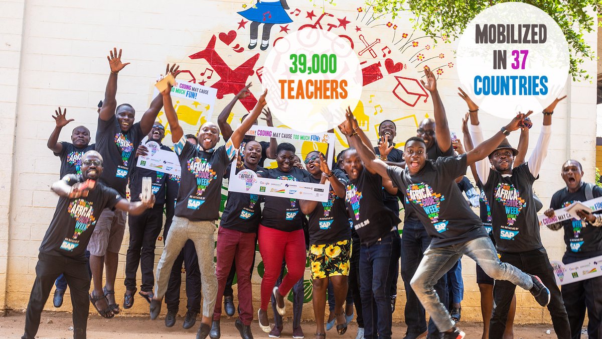 #ACW2019 Teachers are the backbone of any educational system and we saw 3️⃣9️⃣0️⃣0️⃣0️⃣PASSIONATE teachers, ready to upskill themselves and accompany their students on their journey to #tech empowerment. ➡️ bit.ly/ACW-2019
 #AfricaCodeWeek #sap4good #unesco