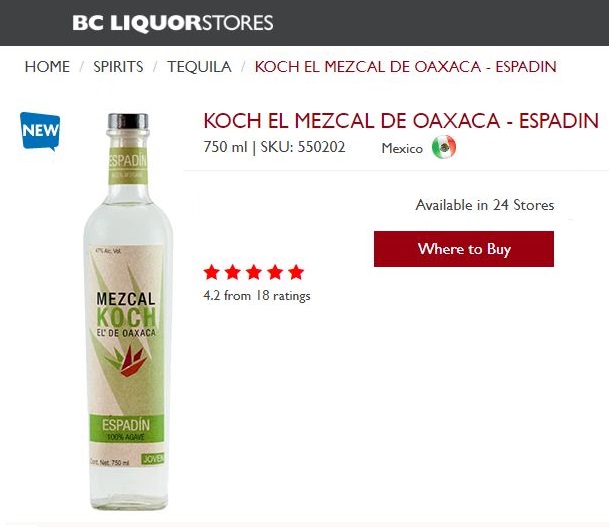 BC Friends! Some exciting news 🥳 <a href="/KochelMezcal/">Koch el Mezcal</a> Espadin is now available in BC Liquor Stores.

This is a HUGE victory for all the small Mexican independent liquor businesses 🇲🇽. <a href="/KochelMezcal/">Koch el Mezcal</a> is now 1 of 2 Mexican owned and operated artisanal mezcals available for sale in BCL