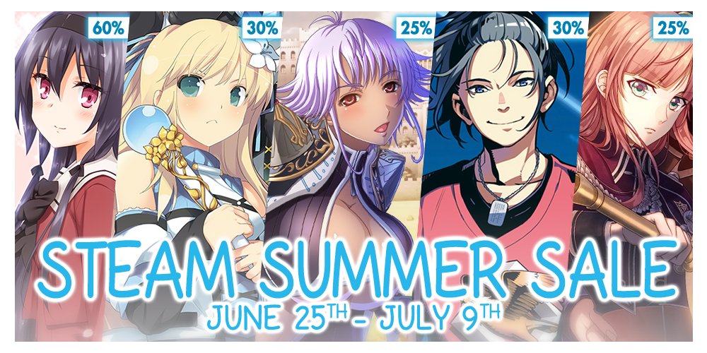 Mangagamer On Twitter Steam S Summer Sale Has Officially Begun Get Up To 75 Off Select Products During This Limited Time Sale We Re Also Matching Most Of These Same Discounts On Our Website You