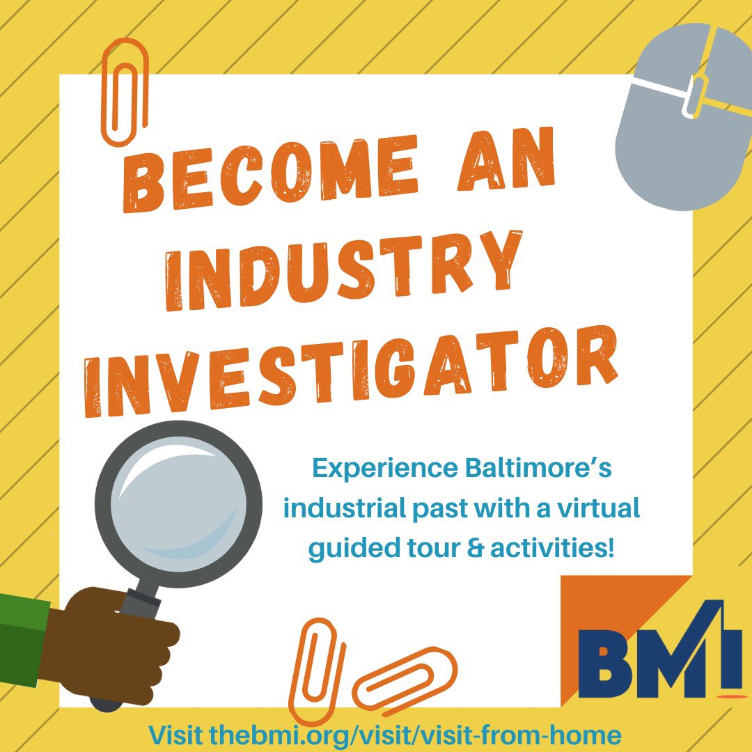BMIatWork's tweet photo. The BMI is introducing new virtual programs with our digital group experiences for scout and camp groups: Industry Investigators and Junior Industry Investigators series. 

To learn more visit https://t.co/eQW1CiJuv4 

#museums #baltimore #education #summerprograms https://t.co/wHyEYliQw6