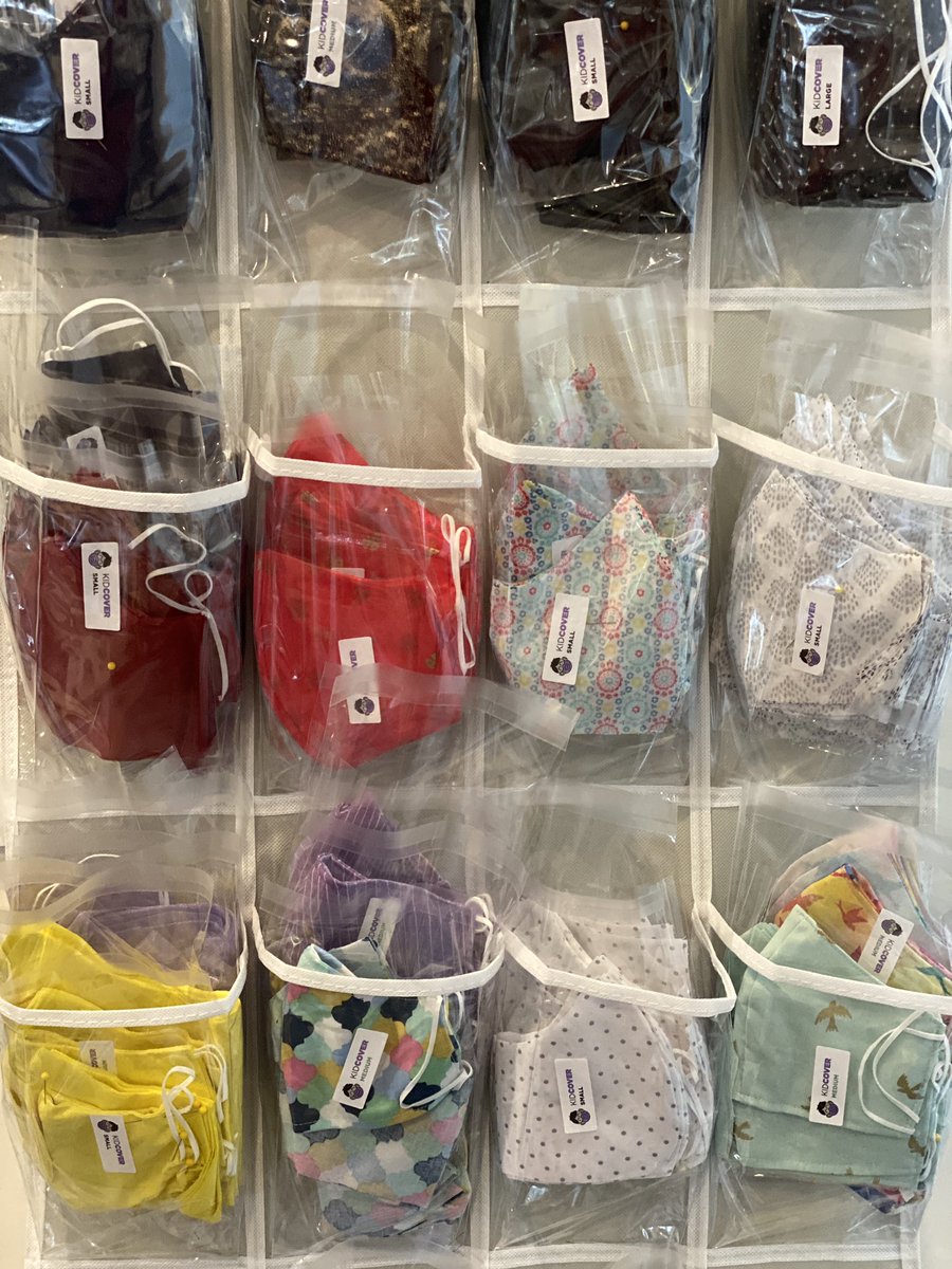 Orders have been pouring in. We have quite a few KidCovers made and ready to ship in multiple colors/fabrics and sizes. And many others are cut and ready to sew. Some colors and sizes are extremely limited, and we may not be able to get that fabric again. Get your orders in now.
