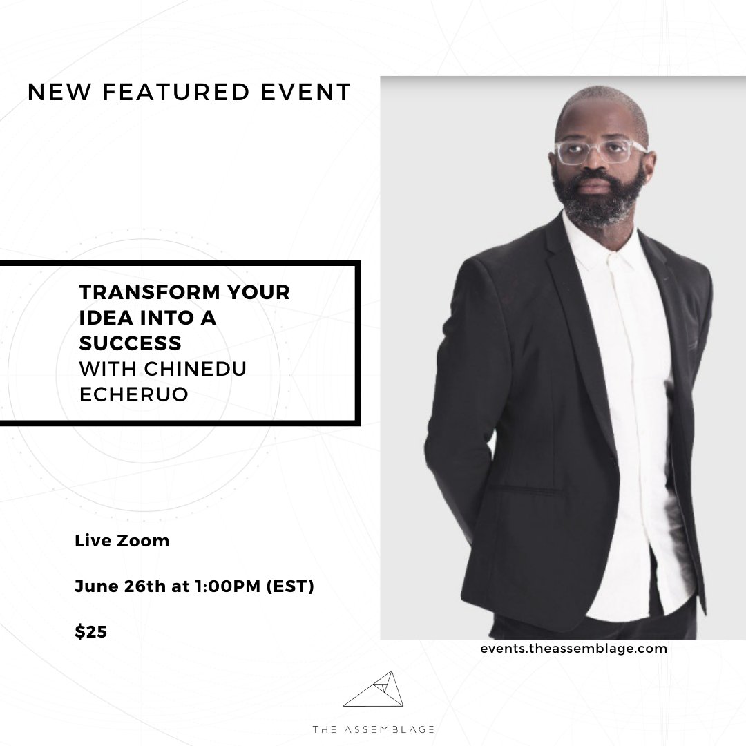 Workshop Tomorrow! Learn how to Transform Your idea into a success, guided by the talented <a href="/echeruo/">mrs echeruo</a>! Donations to the non-profit organization <a href="/eji_org/">Equal Justice Initiative</a> are welcome. 
You don't want to miss this.