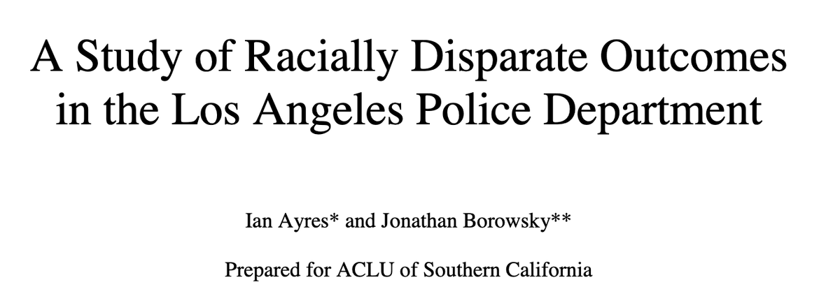 339/ "Results of this study raise grave concerns that African Americans and Hispanics are over-stopped, over-frisked, over-searched, and over-arrested... after controlling for the violent and property crime rates in the specific reporting district and a host of other variables."