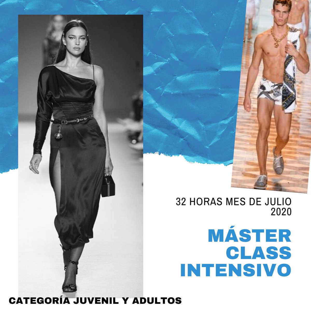 TopModelElite's tweet image. MÁSTER CLASS INTENSIVO MODELOS  MES DE JULIO
Pasarela, Manejó de Técnicas, Desarrollo expresión Rostro y Corporal 
Las plazas son limitada por lo que si estás interesad@s escríbenos un privado con tus datos o por WhatsApp 648987114 / 698873190 para mayor información información