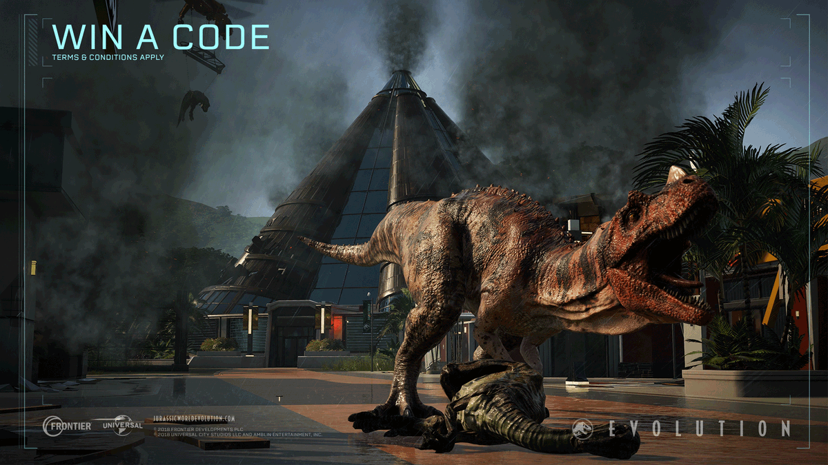 JW_Evolution's tweet photo. Competition time! Simply follow our page and Retweet for a chance to win a DLC pack of your choice on your preferred platform 🦖!

Winner will be contacted via DM on Friday 26/06/20; Terms and Conditions here: https://t.co/oGVT3jkiNG https://t.co/s2zeA3WfBd