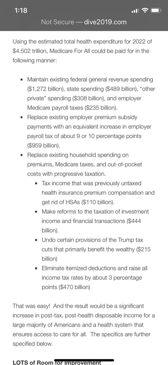  @adamgolden25 showed how simple it is to fund a single payer system.You can read the full article below.  https://dive2019.com/2019/11/15/paying-for-medicare-for-all-is-easy/