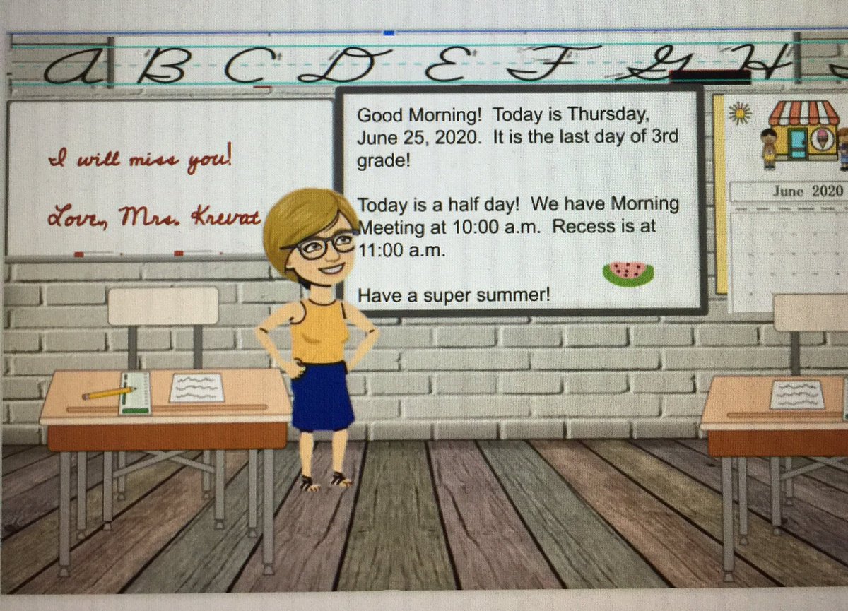 Susan Krevat (@krevatsusan) on Twitter photo Wishing everyone @WoburnSchools and everyone a super and healthy #summertime #bitmoji. #virtualclassroom. <a href="/GoodyearWoburn/">Goodyear Elementary</a> Wishing everyone @WoburnSchools and everyone a super and healthy #summertime #bitmoji. #virtualclassroom. <a href="/GoodyearWoburn/">Goodyear Elementary</a>