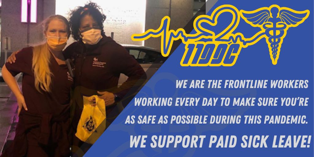 I am an @1199CNUHHCE Essential worker! I risk my life so you can live yours. Support #paidSick leave! @Darrell_Clark, @cindybassphilly