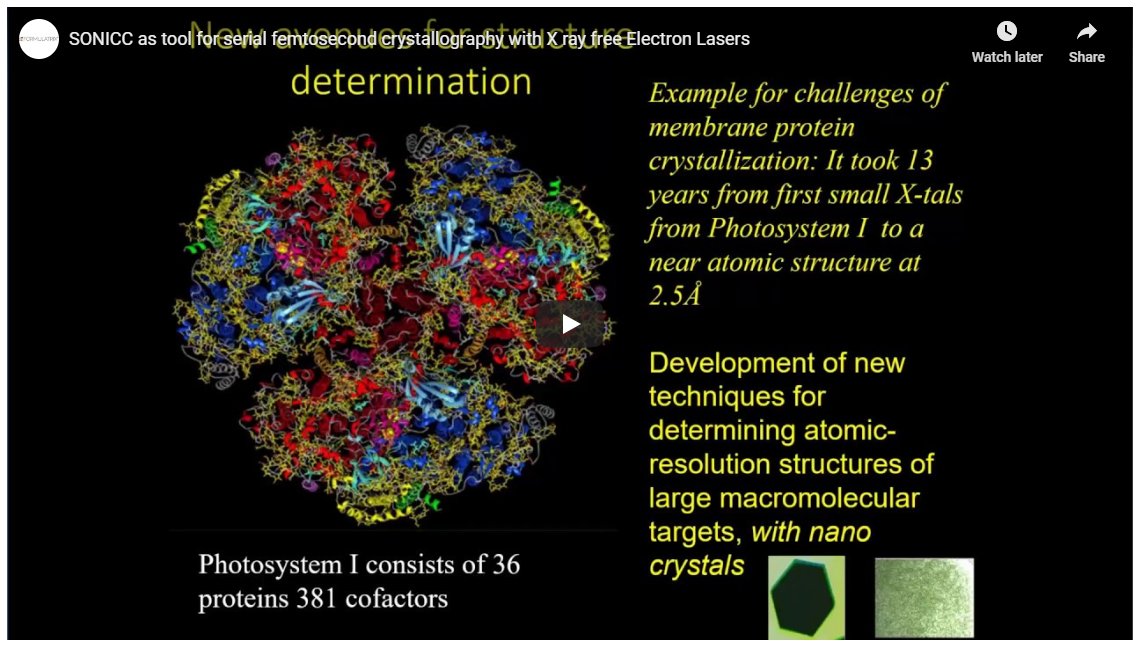 formulatrix's tweet photo. On-Demand Webinar: SONICC as a Tool for Serial Femtosecond Crystallography with X-Ray Free Electron Lasers (XFELs)
Presented by Dr. Petra Fromme from ASU
#crystallization #crystallography #sonicc
https://t.co/IaB2KAUvMc https://t.co/tEIMI98RID