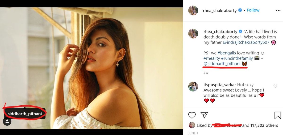 1/nCan any1 tell me more abt  #SiddharthPithani? Im not getting gd vibes from him.  #RheaChakraborty told d police dat c left Sushant's home due 2 bad relation wid  #Siddharth. But look at Rhea's insta posts.  #justiceforSushantforum