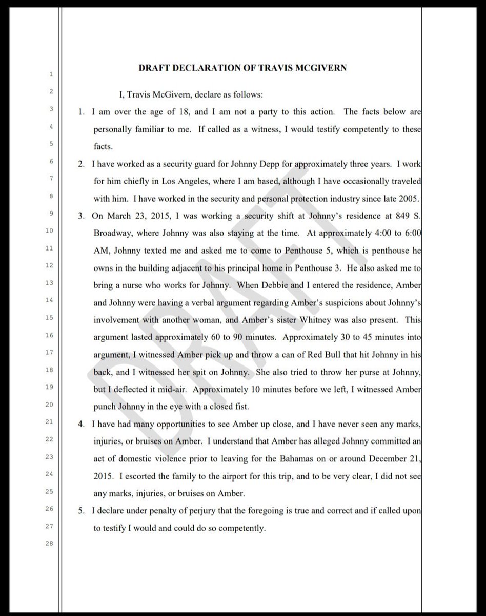 Travis McGivern, witnessed Amber assaulting Johnny, interacted with injury-free Amber after the December 15 incident